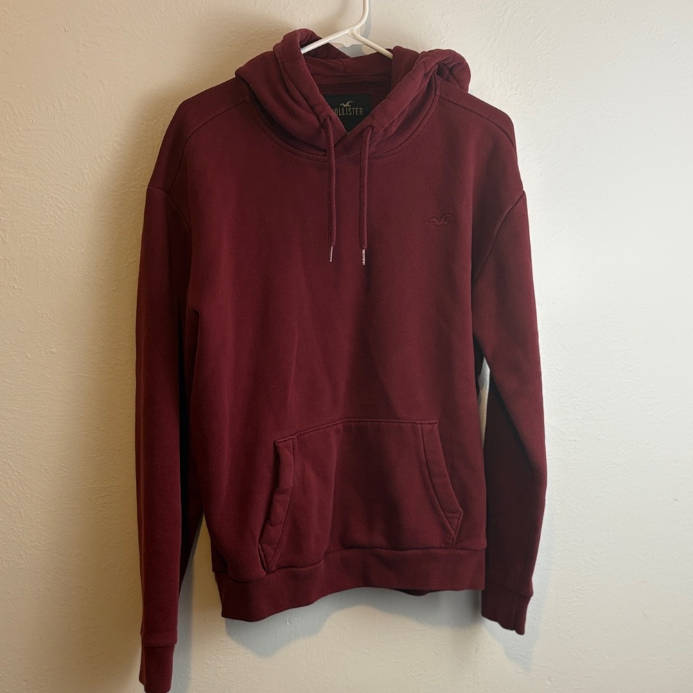 Hollister Deep Red Hoodie for Men